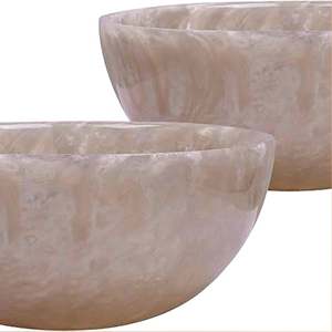 Bol de service en résine écologique, design européen moderne, artisanal, poli, lavable au lave-vaisselle, 5 pièces, couleur personnalisée - Product Image 3