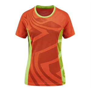 Couleurs personnalisées tailles hommes 100% polyester ananas maille respirant sport course Marathon séchage rapide T-shirts - Product Image 3