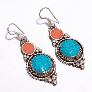 Pendientes tibetanos de Plata de Ley 925, proveedor de pendientes de moda para niñas, mayorista de joyería de plata antigua - Product Image 3