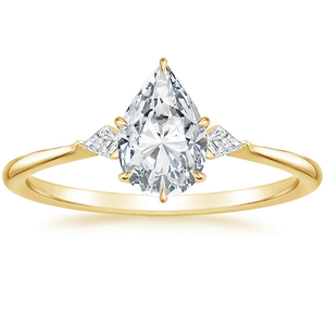 Modern Elegant 925 Sterling <b>Silver</b> Moissanite Ring with Side Accents Classic Wedding Anniversary Engagement Gift for Parties - Product Image 3