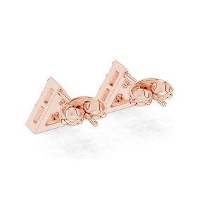 Boucles d'oreilles clous triangulaires en diamant de laboratoire 0,42 CT, clarté VVS-VS, couleur EF, disponibles en or 18 carats, 14 carats, 10 carats et argent 925 - Product Image 5