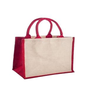Sac fourre-tout en jute imperméable de grande capacité écologique Sacs à provisions de stockage de voyage à bandoulière de plage lavables - Product Image 1