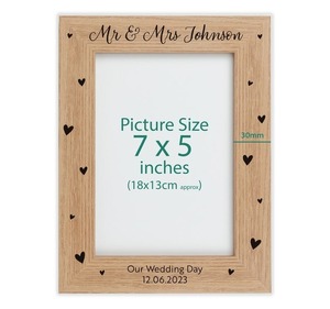 Cadre photo en bois fait main Offre Spéciale idéal pour les photos de mariage ou les cadeaux d'anniversaire Cadre décoratif artisanal - Product Image 4