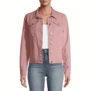 Women's Stylish <b>Long</b> Sleeve Winter <b>Denim</b> <b>Jacket</b> Comfortable Cotton-filled with Button Decoration Customized OEM Service - Product Image 1