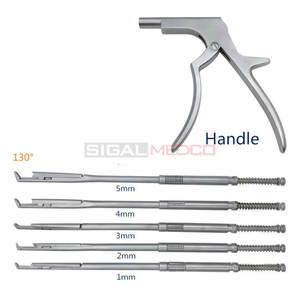 Juego de pinzas Kerrison giratorias manuales de acero inoxidable, instrumento de laminectomía, instrumentos quirúrgicos ortopédicos veterinarios - Product Image 3