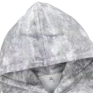 2025 Unisex de gran tamaño 100% sudaderas con capucha de algodón en blanco liso para hombre 500gsm de talla grande sudaderas con capucha con logotipo impreso bordado - Product Image 5