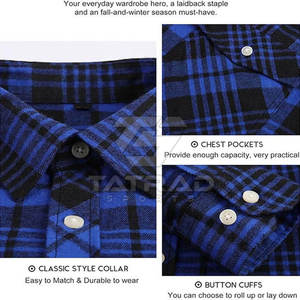 เสื้อเชิ้ตผ้าแฟลนเนลลำลองระบายอากาศดี รุ่นยอดนิยมสำหรับฤดูใบไม้ร่วง บริการ OEM ขายดีที่สุด ดีไซน์ใหม่ล่าสุดสำหรับผู้ใหญ่ - Product Image 6