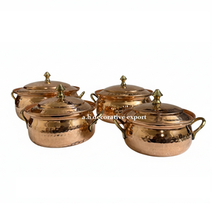 Casserole élégante en cuivre, style martelé, design moderne et luxueux, écologique, avec poignée résistante à la chaleur, pour la cuisine à domicile - Product Image 4
