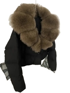 Veste en duvet Femmes Veste courte en duvet Epaisse Nouveau Grand Manteau naturel en fourrure de renard véritable Automne Hiver Femme Manteau en duvet de canard blanc Plume - Product Image 6