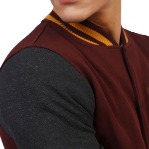 Best High Quality Custom Men's Varsity <b>Jackets</b> Winter Waterproof Windproof Cotton Fleece <b>Mandarin</b> <b>Collar</b> Discharge Printing - Product Image 4