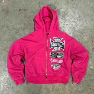 Sudadera con capucha personalizada OEM de alta calidad para hombre de invierno de punto sólido con cremallera y estampado de descarga - Product Image 3