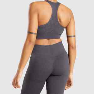 À la mode Conception Personnalisée Femmes Gym Fitness Yoga Ensembles Top Vente 2Pcs Haute Stretch Respirant Matériel Meilleur Vendeur - Product Image 2
