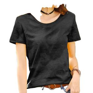 2024 ยี่ห้อใหม่ผู้หญิงเสื้อยืดแขนสั้นผ้าฝ้ายหลวมผู้หญิงเสื้อลําลองผู้หญิงสบายๆด้านบนBreathable - Product Image 1