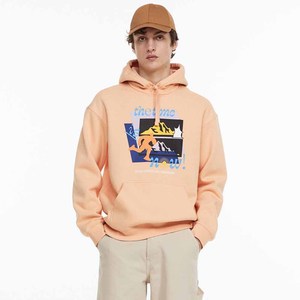 Sudaderas con capucha GSM 550, Sudadera con cuello redondo de Color personalizado, Sudadera con capucha con estampado de etiqueta de cuello personalizado para hombre - Product Image 2