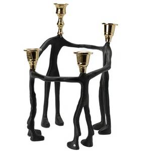 Nuevo Candelabro Navideño de Metal Negro, Personalizable, Decorativo para Mesa, para Pascua - Product Image 1