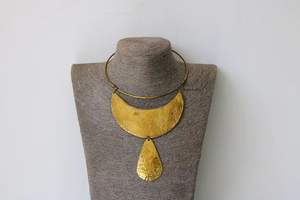 Collar de latón natural hecho a mano para fiestas de boda mujeres niñas uso producto hecho a mano collar de latón superventas - Product Image 5