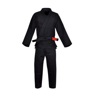 Kimonos de Karate Negros Personalizados para Hombre, 100% Algodón, 280 g/m², Uniformes con Logotipo Frontal para Adultos, Gran Venta - Product Image 1