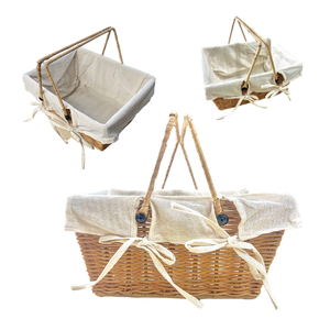 Paniers en rotin à la mode Options écologiques super chaudes pour les paniers-cadeaux en bambou - Product Image 1