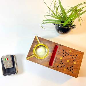 Cenicero doble de madera hecho a mano, cenicero de madera para cigarros hecho a mano, caja de madera doble para cigarrillos - Product Image 4
