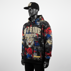 บริการ OEM ขายส่ง เสื้อฮู้ดดี้ผ้าฟลีซน้ำหนักเบาสำหรับผู้ชาย พิมพ์ลายดิจิทัล ฤดูหนาว สีตามสั่ง - Product Image 3