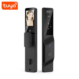 Nouvelle serrure de porte intelligente WiFi Tuya <span class=keywords><strong>2026</strong></span> avec reconnaissance faciale 3D, reconnaissance palmaire, interphone et caméra HD pour la sécurité domestique PST-DDL9-TY - Product Image 2