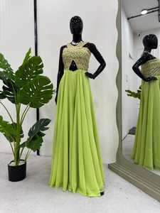 Combinaison décontractée à épaules dénudées taille haute grande taille couleur unie combinaison à jambes larges col licou brodé vêtements de fête pantalons longs - Product Image 3