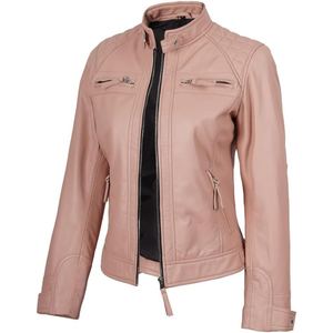 Chaqueta de cuero de motocicleta elegante para mujer diseñada para mayor comodidad, durabilidad y elegancia inigualable - Product Image 1