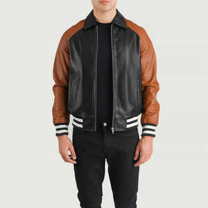 Chaqueta de Invierno para Hombre de Diseño Superior, Cuello Alto, Manga Larga, 100% Cuero de Alta Calidad, Impermeable, Cortavientos, Transpirable, con Logotipo Personalizado - Product Image 1