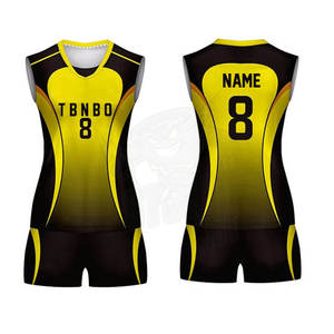 Uniformes de voleibol de diseño personalizado para mujeres y hombres Conjuntos de nuevo estilo para adultos Unisex Jersey de voleibol de manga corta personalizado - Product Image 3