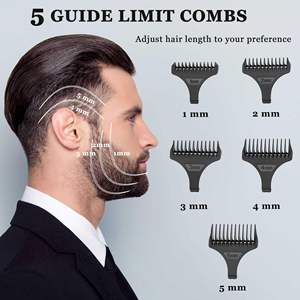 Recortadora Profesional de Pelo y Barba para Hombre, 9000 RPM, Cuchillas en Perfecto Ajuste, Cuerpo Metálico, con LED y Batería - Product Image 4