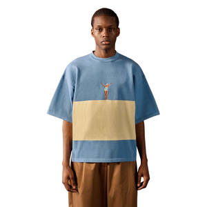 เสื้อยืดถักนิตติ้งสำหรับดำน้ำ เนื้อผ้านุ่ม ดีไซน์สีสันตัดกัน ลายปักกราฟิกนักดำน้ำ เสื้อผ้าถักนิตติ้งลำลองระดับพรีเมียมสำหรับฤดูร้อน - Product Image 6