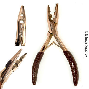 Service OEM, pinces à extensions de cheveux en acier inoxydable personnalisées, durables et réutilisables, étiquette privée en stock - Product Image 1