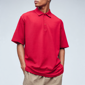 Stone Wash Goutte Épaule Polo T Shirt Hommes Acid Was Oversize Polos Hommes Streetwear Lavé Polo Hommes - Product Image 6