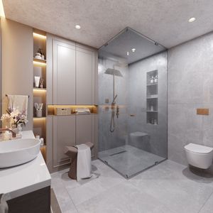 Meuble-lavabo compact de 60 cm avec vasque en céramique pour petites salles de bain et appartements locatifs - Product Image 2
