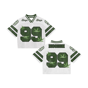 Jersey de fútbol americano para hombres Impresión de sublimación personalizada Ropa deportiva de malla de secado rápido Característica transpirable recortada de gran tamaño - Product Image 1