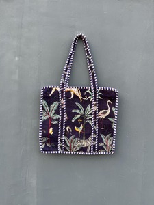 Sac fourre-tout imprimé fleur en coton indien Boho sac matelassé sac de voyage sac à main à bandoulière fait main grand cadeau de demoiselle d'honneur Weekender floral - Product Image 3