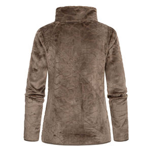 Chaqueta de lana para mujer, capa exterior cálida en el interior cepillada, chaqueta de lana polar para mujer, puños elásticos de textura suave, chaqueta de lana Polar - Product Image 2