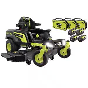 Nouveauté 2024 Tondeuse autoportée sans fil Ryobiss 80V HP Brushless 30 pouces à rayon de braquage zéro avec 2 batteries 80V et fonction de charge - Product Image 1