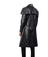 Veste d'automne pour homme 100% cuir véritable, col montant, à capuche, tissée, enduite, respirante, coupe-vent, qualité supérieure, modèle 2026