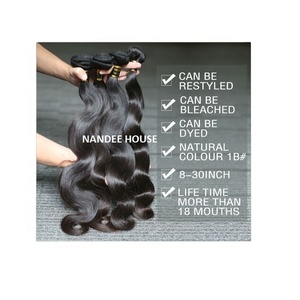 Paquete del proveedor Extensiones de cabello indio recto brasileño de onda profunda suelta de 30 pulgadas Trama doble para mujeres negras - Product Image 3