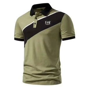 Top Trending Men's for Polo T-Shirts Color personalizado 100% Tela de lona de algodón Patrón sólido-Buenas características de fabricación - Product Image 2