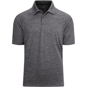 Polos de golf de algodón elástico sólido de manga corta para hombre - Product Image 4