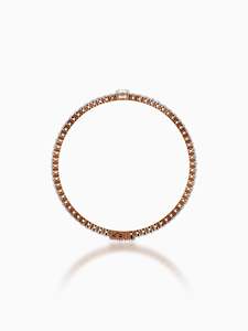 Elegante Brazalete de Tenis de Oro Rosa de 14 Quilates con Diamantes Redondos Cultivados en Laboratorio, Claridad DEF VVS VS, 8 Gramos, Listo para Enviar, Directo de Fábrica, Confiable - Product Image 4