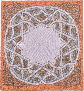 Wholesale Factory Price Orange White Glass <b>Beaded</b> <b>Placemats</b> Designer Decorative <b>Beaded</b> <b>Placemats</b> for Farmhouse Parties New Year - Product Image 6