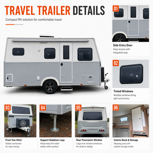 MAICHE Mini caravane de <span class=keywords><strong>camping</strong></span> pliable moderne, légère, imperméable et populaire pour 2 personnes - Product Image 4
