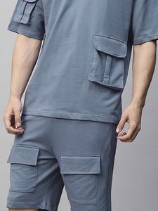 Nuevo Diseño, Conjunto de Camiseta y Pantalones Cortos Personalizados para Hombre, Conjunto Deportivo de Algodón, Conjunto de 2 Piezas Transpirable para Hombre - Product Image 6