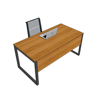 RecBamboo 160x80cm Minimalist Modern Office Computer Table Luxury <b>Desk</b> with Assembled Iron Legs MDF and Melamine Wood Style - Product Image 3