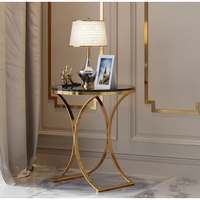 Grande table d'appoint décorative en aluminium couleur argent Table basse unique Tables décoratives pour salon et chambre à coucher Fournitures