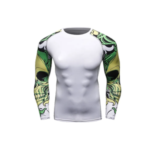 Rash Guard à manches longues avec design respirant et logo personnalisé Rash Guard MMA BJJ Jiu Jitsu évacuation de l'humidité Rash Guards - Product Image 5