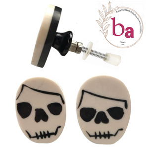 Poignées de porte de tiroir en laiton et résine au design moderne, motif en zigzag, chambre à coucher, salon, armoire, commode, salle de bain - Product Image 1